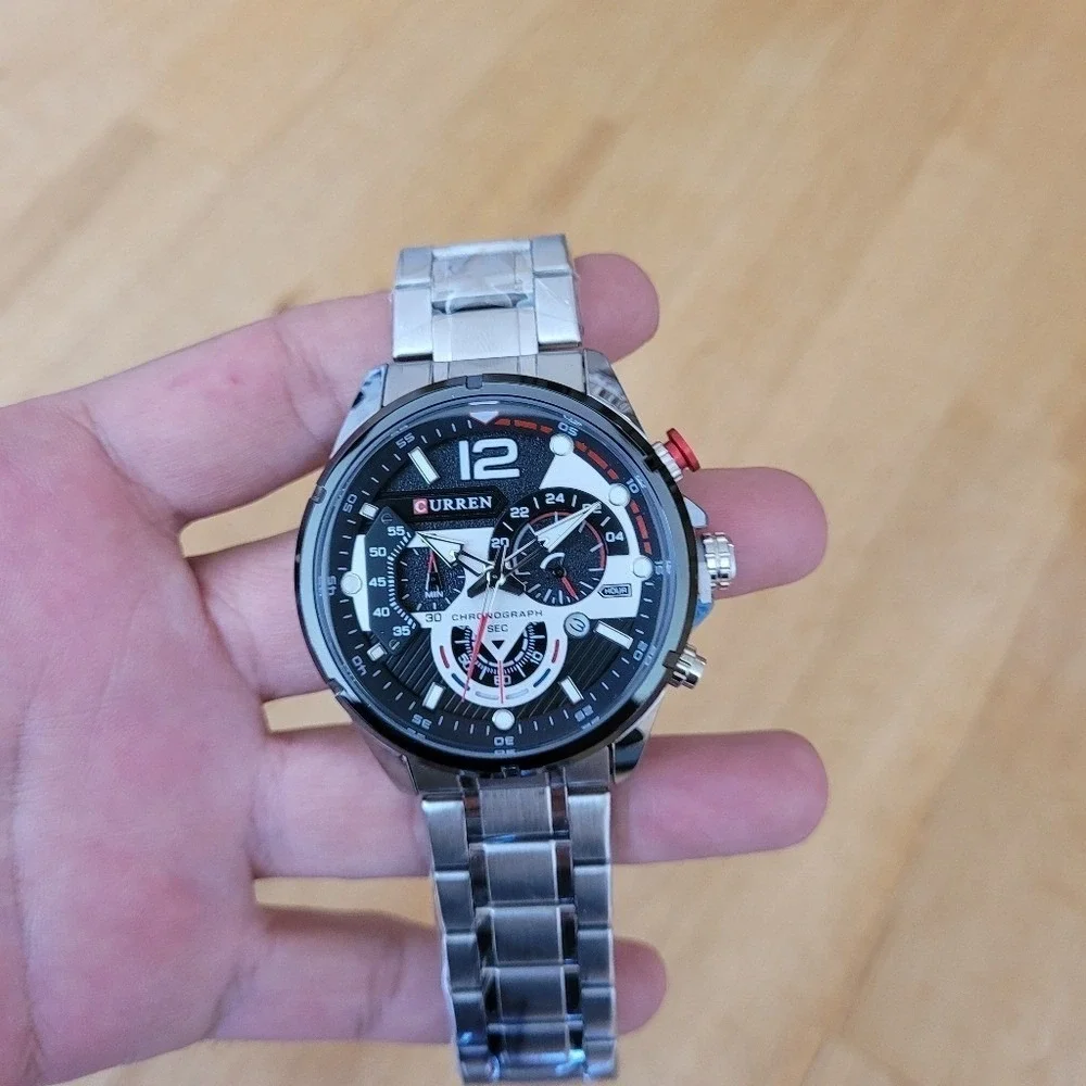CURREN Stylish Chronograph Stainless‎ Steel Watch for Men